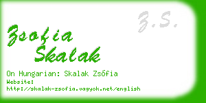 zsofia skalak business card